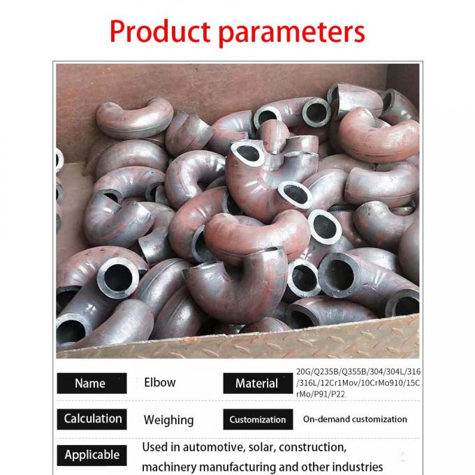 Saldado de trasero de envío rápido de largo radio 90 grados El codo ASME 3