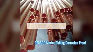 Tubería de grado marino personalizada de tubo de cobre y níquel C70600