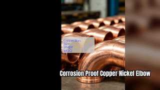 C70600 Copper Nickel 90 Degree Elbow Corrosion Resistant