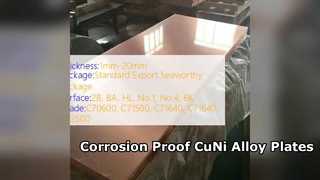 Placas de aleación CuNi 90 10 y 70 30 a prueba de corrosión