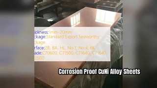 CuNi 90 10 y 70 30 hojas de aleación resistentes a la corrosión