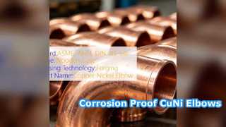 Soluciones de tuberías a prueba de corrosión costa afuera CuNi 90 10 codos