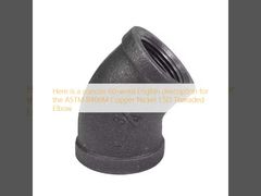 Cobre Níquel 1.5D Codo Roscado ASTM B466M