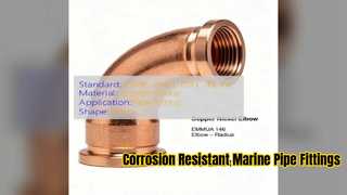 Cobre níquel 90 10 Instalación de tuberías acodadas para sistemas marinos