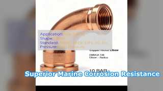 Codos de cobre y níquel ASTM B466 C70600 para tuberías marinas