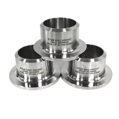 Carbon Steel Butt Weld Stub End, Round Head Lap Joint Flange Fittings, 3000 PSI