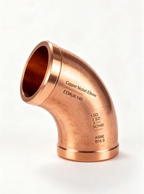 Forged CuNi 70/30 Copper Nickel Elbow, 90° LR Low Temp Service ASTM B16.9