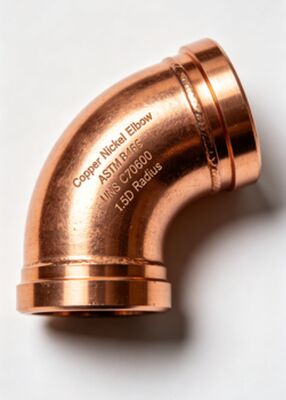 Polished CuNi Elbow High Pressure Customized Thickness Butt Weld Pipe Bend Fitting