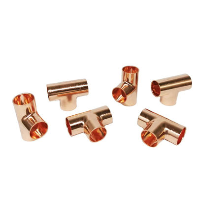 Copper Nickel Reducing Tee Fitting with 3000 Psi Pressure Rating and 400°F Temperature Resistance for Marine and Chemical Applications