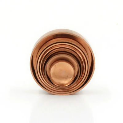 Polished Copper Pipe Cap with Threaded Connection and 400°F Temperature Rating for Secure Pipe Protection