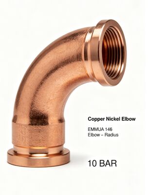 Grado marino apropiado de Buttweld a prueba de agua de mar del codo del níquel de cobre de ASME B16.9 CuNi 90/10